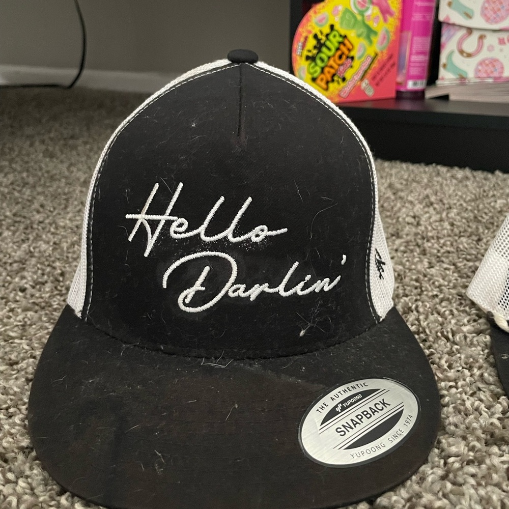 Hello Darlin' Kids Snapback Hat - Black & White